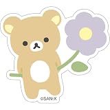 サンエックス リラックマ ステッカー SE67001 BASIC RILAKKUMA Flower ベーシック フラワー 防水加工 UV加工 リラックマと花 スマホステッカー