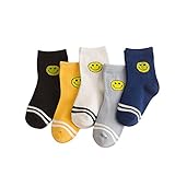 5パック ガールズボーイズ スマイル アンクルソックス1-3 歳