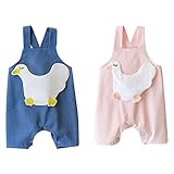 hibote ロンパース ボディスーツ 12-18ヶ月用 ベビー服 オーガニックコットン 鶏柄 ピンク 男女兼用