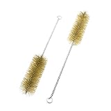 uxcell ワイヤーチューブブラシ　スチール　メタル　クリーニングブラシ　ロータリーラウンド　直径40mm　2個入り