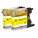 brother インクカートリッジ ブラザー LC12 LC17互換プリンターインク LC12Y イエロー LC17Y 2本セット 大容量タイプ 残量表示可能icチップ付 大阪インク