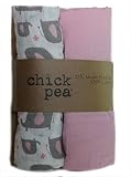 Chick Pea Muslin Swaddle Blankets - Set of 2 Pink Elephant by Chic Pea