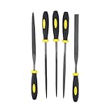 B Blesiya 精密金属針ファイルセット　木彫りツール 　人間工学　多タイプ　プレミアム品質　耐久性と実用性　155mm x 4mm　5本入り