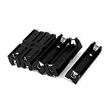 Aexit プラスチック2端子1×1.5V単三電池ホルダーボックスケース5本ブラック(5pcs 2 bornes en Plastique 1 x 1,5 V AA Piles Noir Coffret