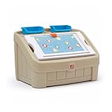 Step2 2-in-1 Toy Box and Art Lid, Tan [並行輸入品]