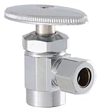 LDR 537 5300QT Low Lead Quarter Turn Shut Off Sweat Angle Valve 3/8-Inch Compression x 1/2-Inch ID, 