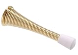 The Hillman Group 592573 Spring Door Stop, Brass, Plate 3-Inch, 2-Pack by The Hillman Group