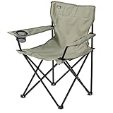 BUNDOK(バンドック)ラウンジ チェア BD-187KA カーキ 収納ケース付 収束式 バーベキュー スポーツ観戦 ドリンクホルダー付