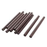 uxcell ホットメルト接着剤　ホットメルトグルースティック　ピタガン用スティック　焦茶色　10個入り 7x100mm