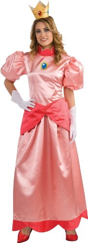 Super Mario Bros. - Deluxe Princess Peach Adult Costume スーパーマリオブラザーズ - デラックスピーチ姫の大人用コスチューム♪ハロウィン♪サイズ：Large