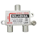 二幸電気工業 屋内用分波混合器【4K8K放送対応】亜鉛ダイキャストケース（裏蓋半田付け） 小型・軽量取り回しに最適 MXJ-2K8A