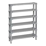 選べる幅サイズ31段階！軽量アルミ製 収納ラック6段 棚板奥行18cm 高さ110cm 幅バリエーション30cm～180cm (60cm)