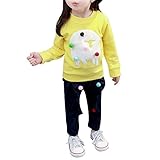 (ケヤカ) Keyaka 子供服 女の子 長袖 トップス パンツ 2点セット 全3色 ボンボン 薄手 お出掛け 普段着 通学通園 パジャマ 部屋着 男女兼用 女児 男の子 春 秋 冬 キッズ ベビー 