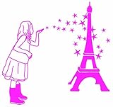 ミミ・ルゥ エッフェル塔とパリの少女 フューシャ ART0037