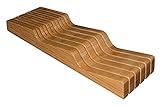 High Quality In Drawer 100% Bamboo Knife Block, Compact Storage & Organizer for up to 15 Knives, 15 
