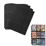 トレカ ファイル カードファイル 2穴・3穴・4穴対応 9ポケットカードシート (ブラック両面 50枚入り)