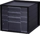 [N-8186869]ＩＲＩＳ　レターケース　ＬＣＪ－４Ｄ－ＢＫ　４段　ブラック LCJ4DBK