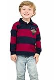 Pulla Bulla幼児用ボーイズ長袖ストライプPoloシャツ US サイズ: M カラー: レッド