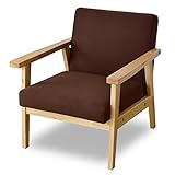 ソファ 1人掛け 【ラステル ブラウン】 北欧風 天然木フレーム 組み立て式(DORIS)