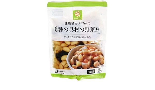 Amazon スマイルライフ 北海道産大豆使用 6種の具材の野菜豆 155g スマイルライフ 漬物 佃煮 煮豆 通販