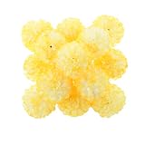 【ノーブランド 品】人工　デイジー　花　クラフト　シルク　球状ヘッド　結婚式　装飾　イエローとホワイト　約３０個