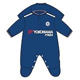 チェルシー フットボールクラブ Chelsea FC オフィシャル商品 赤ちゃん・ベビー用 ボディースーツセット ロンパース (1枚入) (3/6ヶ月) (ブルー)