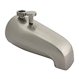 LASCO-Simpatico 82195SN Bath Tub Diverter Spout with Personal Shower Outlet Fits 1/2 and 3/4 Iron Pi
