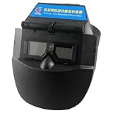 uxcell　ハンドヘルド溶接マスク　バッテリ駆動　CDディスプレイ　ヘルメット　ブラック