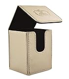 100 Card Flip Leather Deck Case, Sand [並行輸入品]
