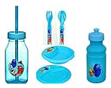 幼児用Feedingセット6ピース(プレートボウルSipper Cup透明Jar with Strawフォークとスプーン)