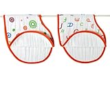 (エイデン&アネイ)aden+anais モスリン バーピービブ よだれかけ プレウォッシュ加工 2枚セット alpha bit - letters+circles 7028