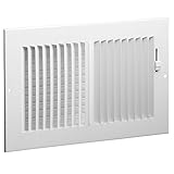 Hart & Cooley 682 14 x 4 W HVAC登録、14 " W x 04 " H、双方向スチールfor側壁/天井 – ホワイト( 043840 )
