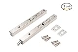 BTMB 8インチ304ステンレススチールレバーアクションフラッシュボルトforダブルドア、木製ドア1ペア