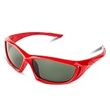 RIVBOS（リバッズ）RBK025 キッズ 子供用サングラス 偏光レンズ ゴムフレーム UVカット (2038-レッド)