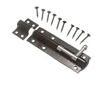 6のゲートShedラッチタワーボルトスライドロック100 mmブラック+ Fixings
