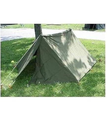 Amazon | フランス軍放出品 F1テント 2人用 カーキ 軍幕 ナイロン生地