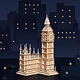 つくるんです® 日本語説明書付 3D ウッドパズル オーナメントシリーズ (ビッグベン)