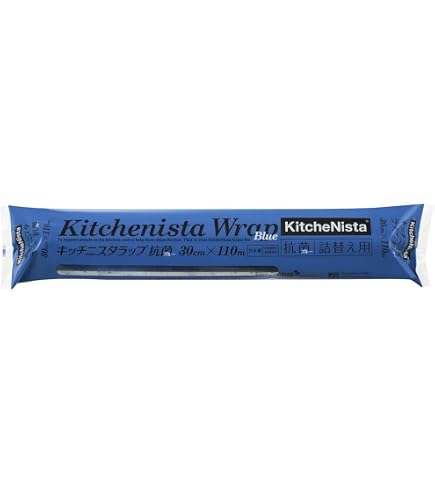 Amazon.co.jp: キッチニスタラップ抗菌ブルー 30cm×100m 30本入