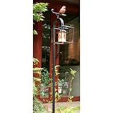 ガーデンライト ロートアイアン スタンドライト式クリスタル 門灯 小鳥付き SR1-SCM