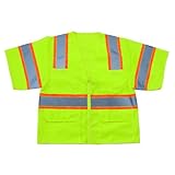Graintex SV1370 Class 3 Safety Vest, Lime Green Color, Medium by Graintex