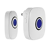 OWSOO ワイヤレスチャイム リモコンボタン*1+レシーバー*1 メロディー38曲 声量3階段調節可 防水仕様