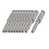 DealMux 10個の1/4のx 50ミリメートルX 4.5ミリメートルx 3mmのT15磁気トルクスドライバービット