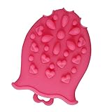 Fenteer 全2色　ベビー　新生児　シリコーン製　バスブラシ　シャワー　スキン　マッサージ　洗浄ツール - 赤