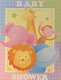 ( 16 )カラフル保育園動物ベビーシャワーfill-inパーティー招待cards-ホワイトenvelopes-ベビーシャワー