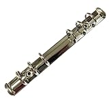 B6 縦 バインダー 金具 6穴【F171-6-19R】背なしタイプ 1本入り シルバー ニッケル鍍金 20mm×178ｍｍ 長さ178mm 背幅20mm リング内径20mm バイブルサイズ HB×WA5リフィル対応 バインダー金具 b6 ルーズリーフ 手作り 自作ファイル制作 パーツ留め金具別売