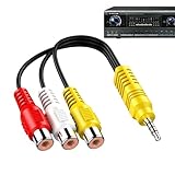 3.5mm - AV ケーブル、ビデオ AV コンポーネント アダプター | AV コネクタ ビデオ AV アダプター ケーブル | ユニバーサルオーディオ、ビデオ、AV、テレビ用のプラグアンドプレイ変換アダプター