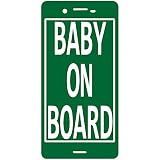 14色 BABY ON BOARD Android ステッカー【BABY IN CAR スマホ モバイル xperia アンドロイド 携帯 電話 シンプル 赤ちゃん 男の子 女の子】 (グリーン)