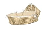 Badger Basket Natural Moses Basket with Hood, Ecru Waffle Bedding by Badger Basket Company [並行輸入品]