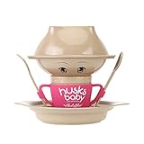 7PCS 環境に優しい 自然籾殻繊維 食器セット 食器キット ベビーキッズボウル+プレート+カップ+スプーン+フォーク用