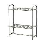 Zenna Home 2212NN Slat Style Bathroom Wall Shelf Satin Nickel [並行輸入品]